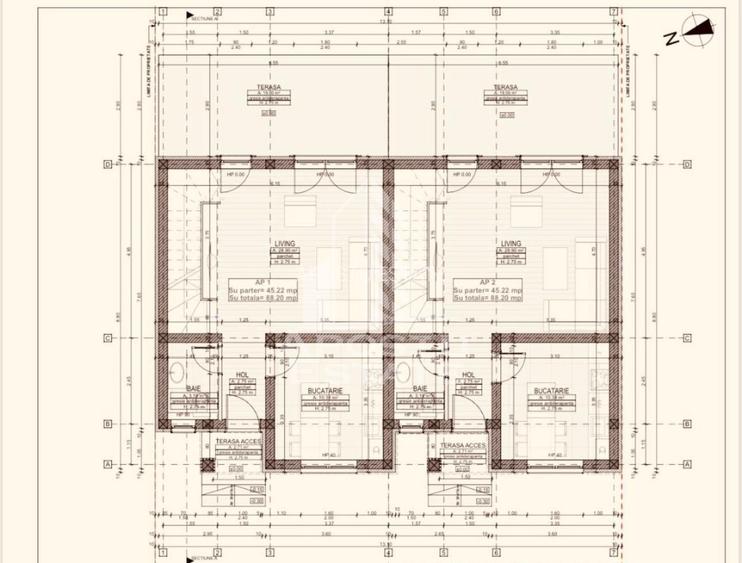 Case insiruite cu 3 camere, bucatarie inchisa, toate utilitatile. - 1