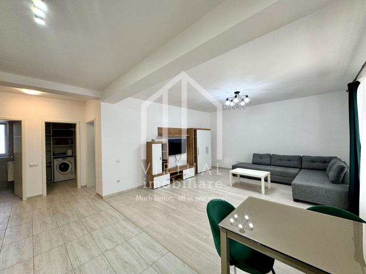 Apartament cu 2 camere, 60mp utili, baie cu geam, parcare privata