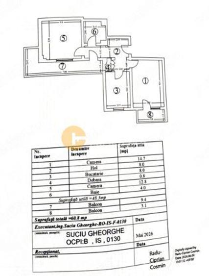 Vând apartament 2 camere decomandat – Zona Hala Centrală