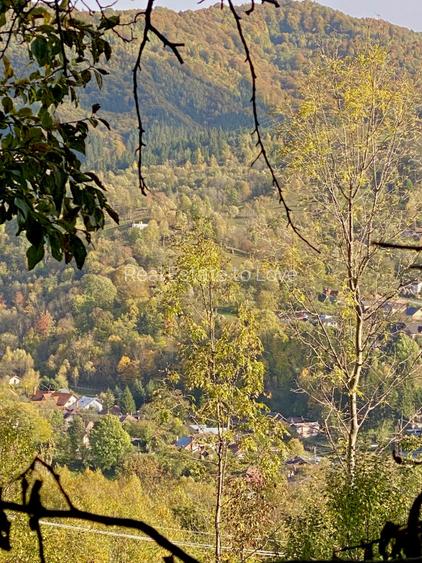 Teren retras panoramic cu panta lina, utilitati si copaci mari - 9