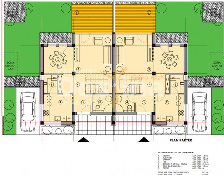 Vilă tip duplex, 4 camere, 102 mp + curte individuală, Bartolomeu - 13