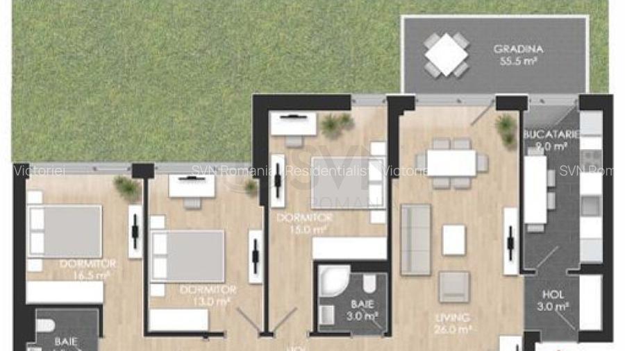 REA1018183 BEST PRICE 4 Camere cu terasa Complex Atria - 13