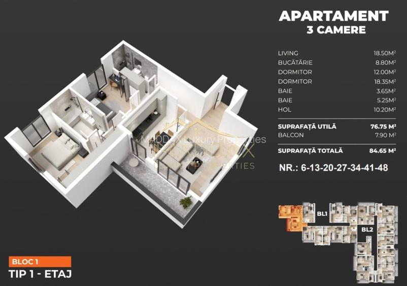 Apartament 3 camere / 84.65 mp/ Popesti Leordeni/ zona Berceni - 4