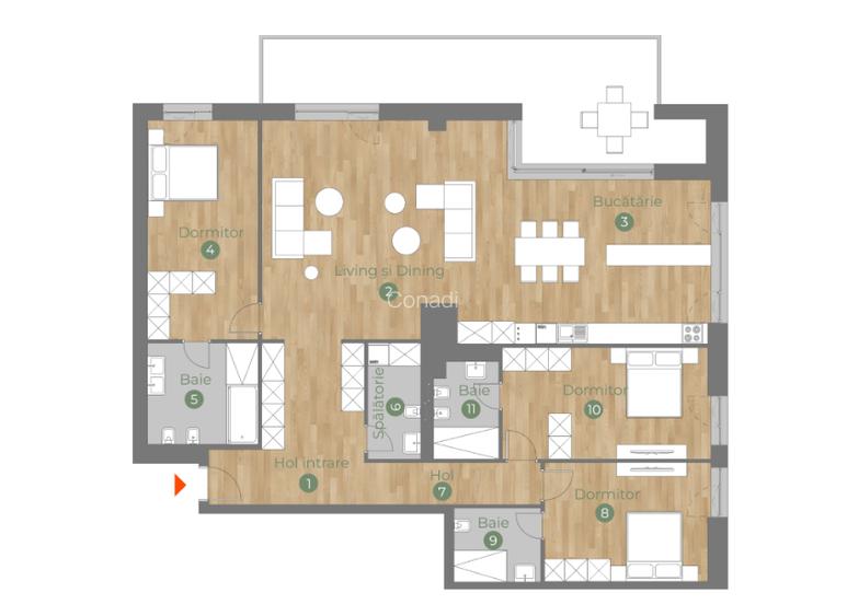 Penthouse deosebit - 4 camere - Arcadia Park View - 5