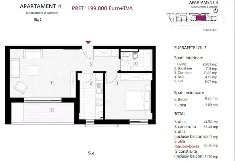 Apartament 2 camere I Eminescu | Boxa inclusa | Finisaje Premium