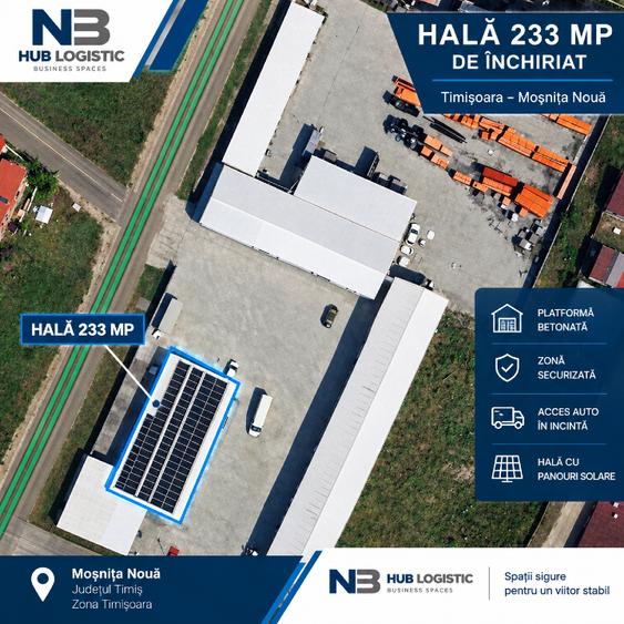 Hala 233 mp de inchiriat Timisoara Mosnita Noua