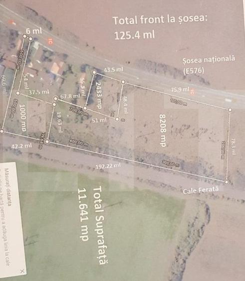 Teren intravilan de 11641mp, situat in Rascruci, in zona cu destinatie mixta