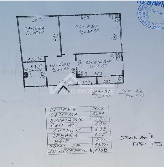 Apartament 2 camere 60mp de vanzare Gheorgheni Str. Nicolae Titulescu