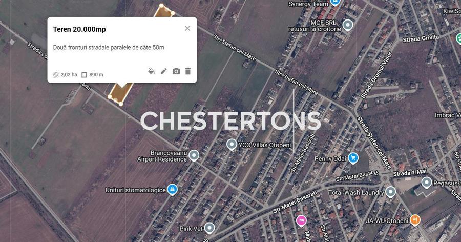 Otopeni - Odaile, Teren intravilan Otopeni 20.000 mp - cu doua fronturi stradale