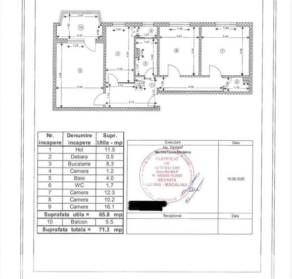 Ocazie! Apartament 3camere decomandat 71 mp etaj 1 4 Carpatilor