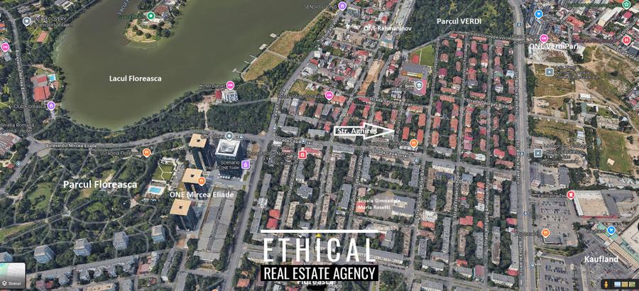 Floreasca - Ceaikovski | Studio 41 mp, mobilat, utilat, centrala si boxa.