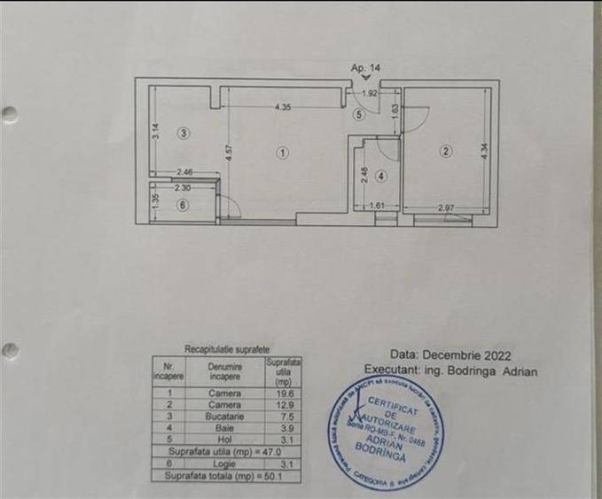 APARTAMENT 2 CAMERE LUMINOS / MOBILAT, UTILAT / BANEASA