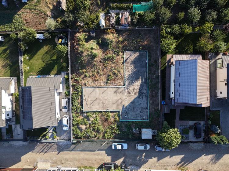 Teren 1000 mp cu proiect de casă, cu fundație turnată și utilități - 2
