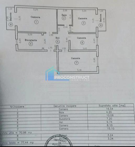 Apartament 4 camere de vanzare | Zona Lipovei | 77 mp | Etaj 3