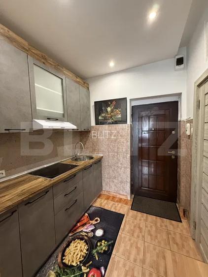 Garsonieră luminoasă, 20 mp, baie renovată, etaj intermediar - 2