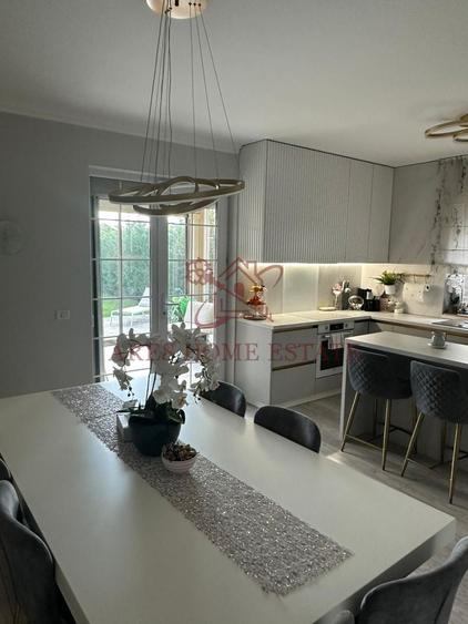 Casa in stil mediteranean, ultrafinisată 5 camere, 3 bai + curte.
