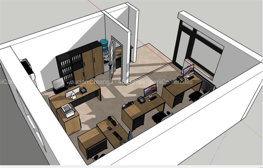 Spatii birouri, showroom, depozit de la 36mp la 72mp zona Mall Moldova - 12