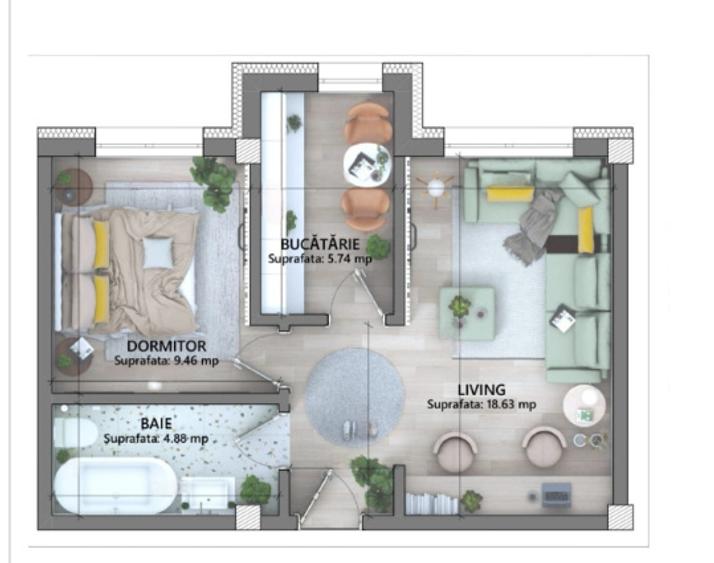 COMISION 0% , LUNCA CETATUII , APARTAMENT CU 2 CAMERE , TVA INCLUS IN PRET