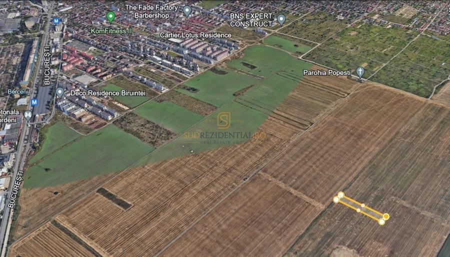 Teren 5000 mp, deschidere dubla - Popesti Leordeni, zona excelenta