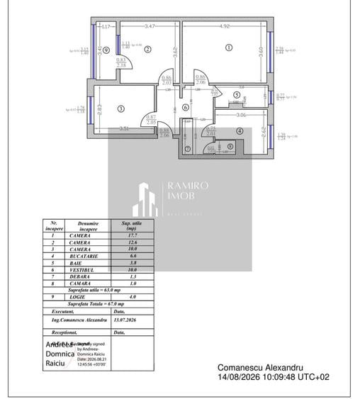 3 camere 5 minute METROU 1 DECEMBRIE/decomandat/centrala