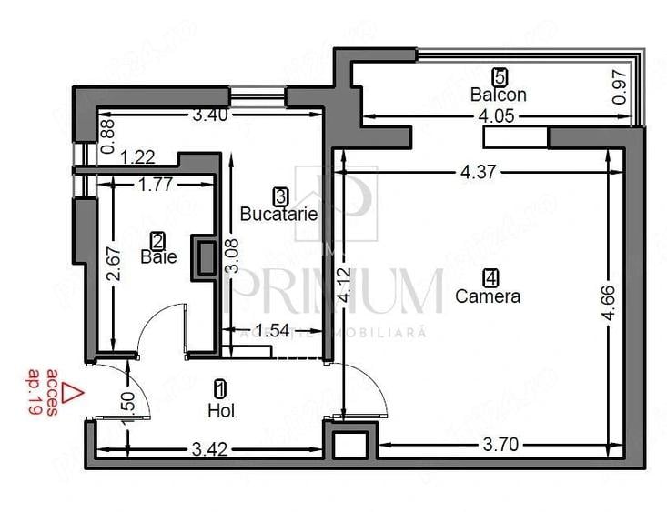 Apartament 1 camera-Sagului-Centrala-Ac - 6