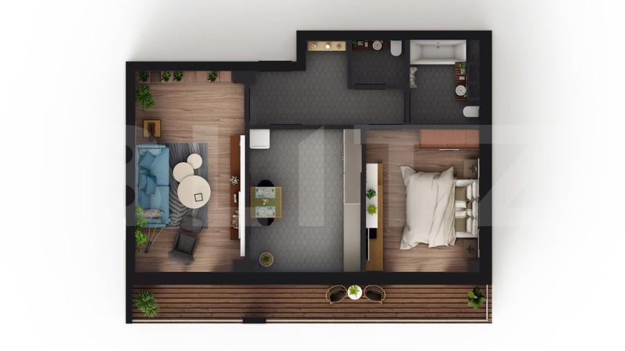 Apartament de 2 camere, etaj intermediar, zona Visani