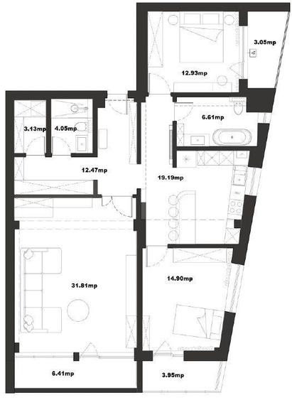 Timpuri noi | 3 camere | 119mp | bloc 2015 | mobilat | 389.000 euro