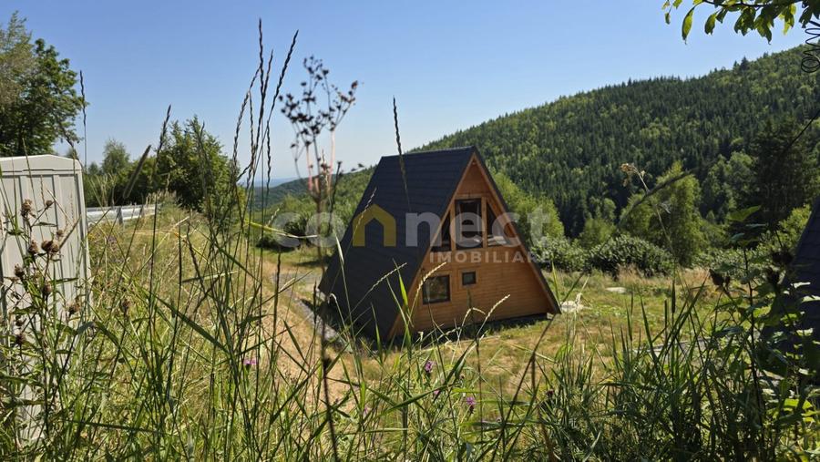 Cabana tip A-frame de vanzare cu CF Agroturistica I Plopi I Muntele Rece