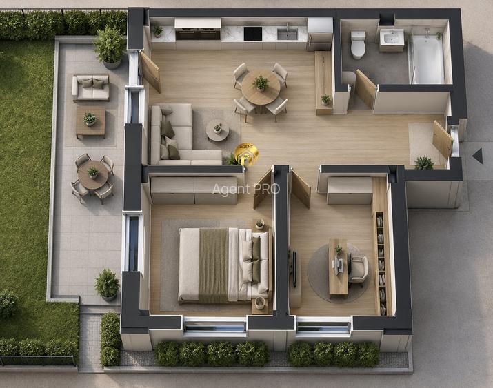 Apartament 3 camere + gradina - Complex Nou - Predare in Martie 2027 - 2