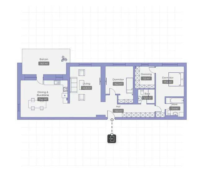 Apartament 3 camere – zona Erou Iancu Nicolae