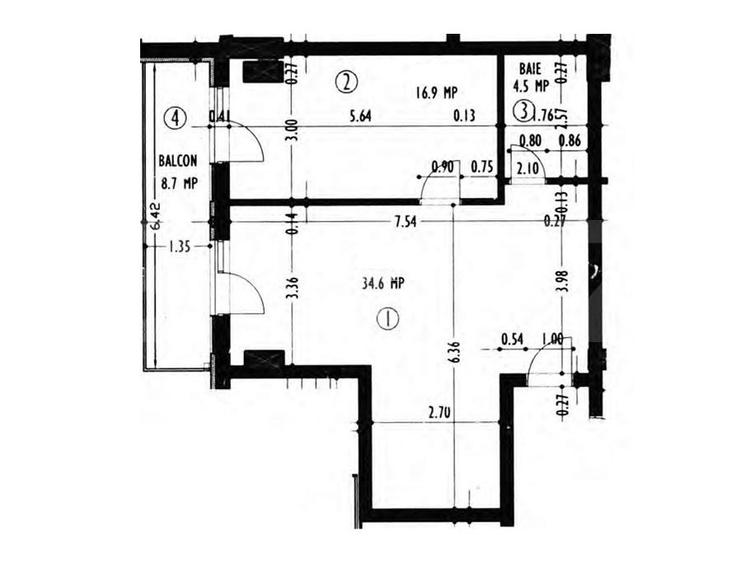 Apartament nou cu C.F., 2 camere, 56 mp utili, terasă, Mărăști - 3