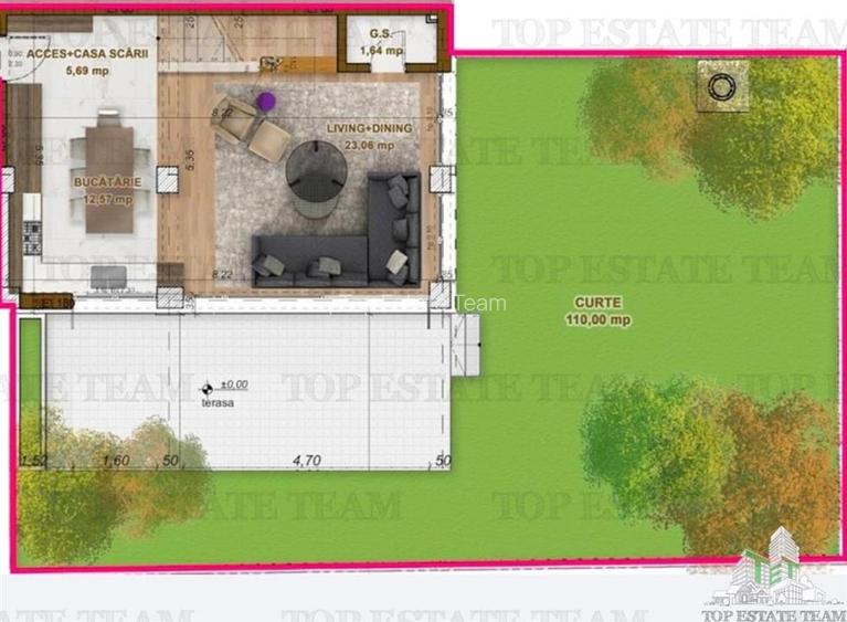 Apartament 3 camere, Duplex P+1 si curte proprie de 110 mp, bloc boutique, finis - 20
