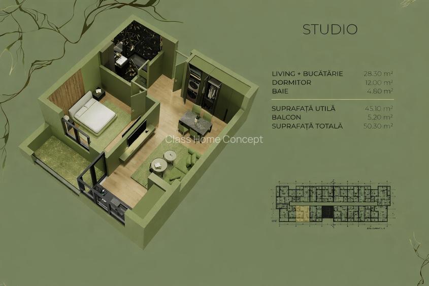 2 camere ~ 50mp ~ Bloc Nou, Zona linistita, Parc, Metrou M2 - 2