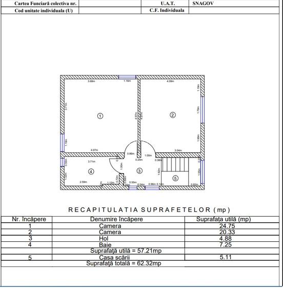 Casa noua Snagov pe 2 nivele, compartimentare eficienta, tern 500 m - 5