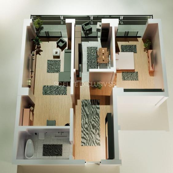 Tomis Nord - Vanzare apartament decomandat cu 2 camere,  bloc nou. - 3