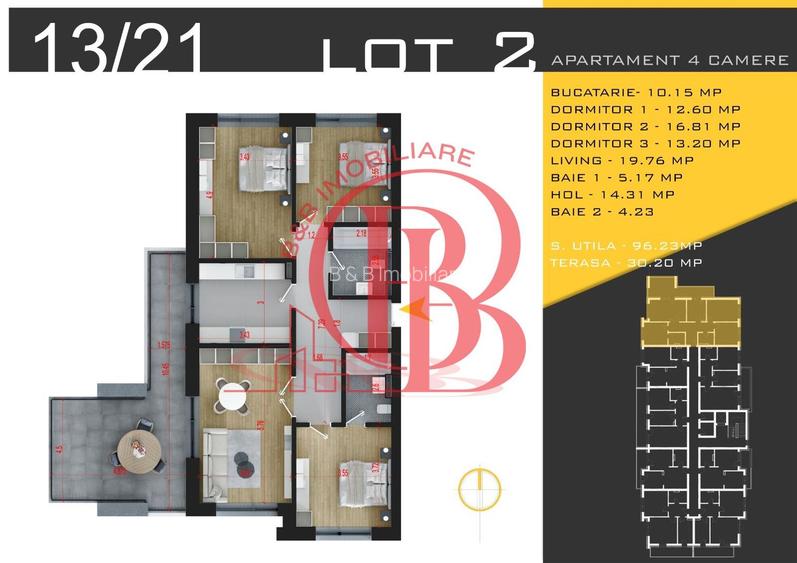 4 camere  Titan Pallady  Metrou Nicolae Teclu - 1