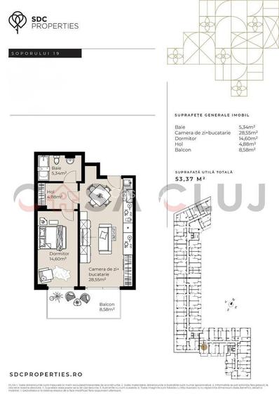 2 camere, bloc nou premium, Soporului - 4