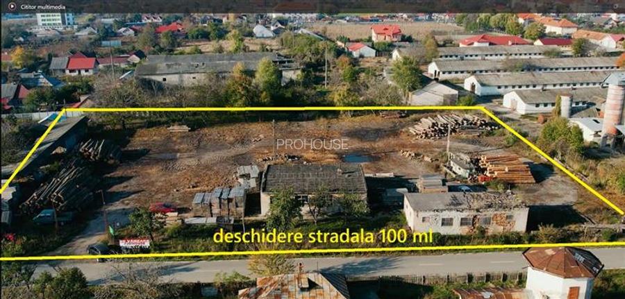 Racaciuni - teren intravilan 6.886mp - hale in suprafata de 265mp - 2