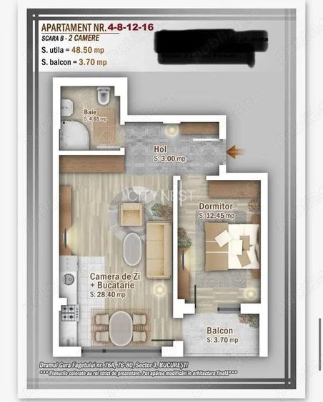 Vânzare Apartament 2 Camere – Design Modern & 2 Locuri de Parcare – S3 - 3
