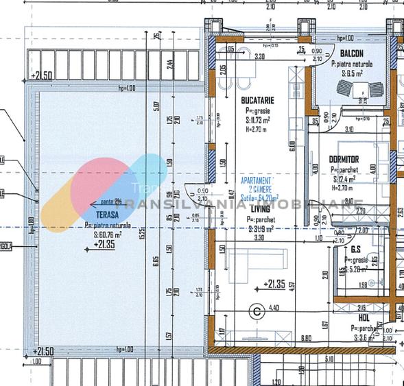 Apartament 2 camere, 64 mp + terasa 60 mp, aproape de Iulius Mall - 2