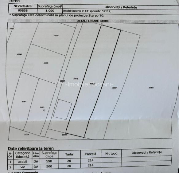 Teren intravilan 1090 mp - Campineanca - 2