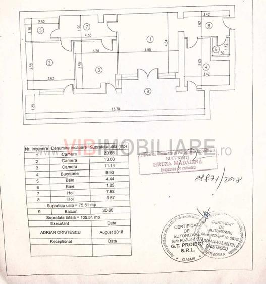 Apartament 3 camere Laguna Residence 6/7 - mobiliat si utilat complet - 2 locuri - 22
