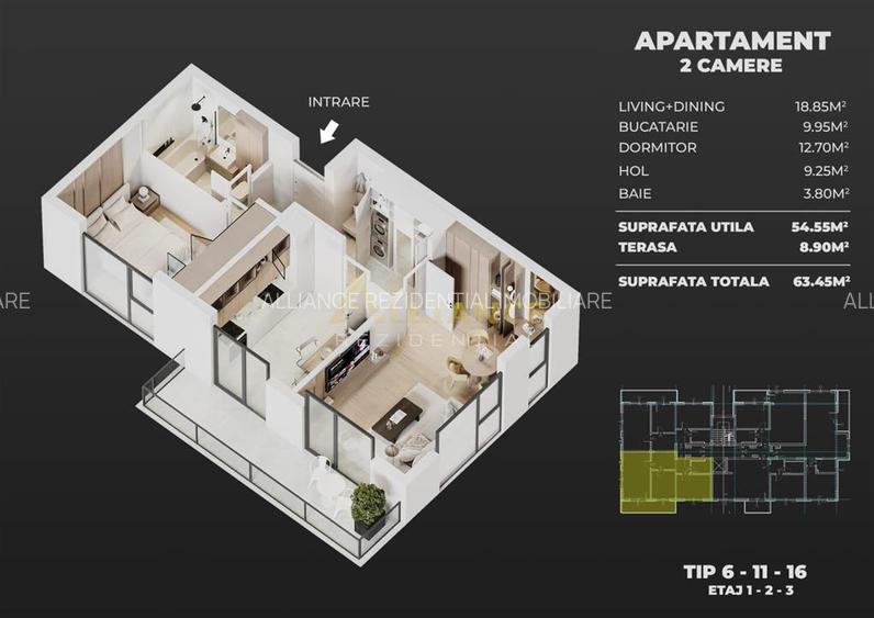 Proiect Nou-Popesti- Apartament 2 Camere - 6