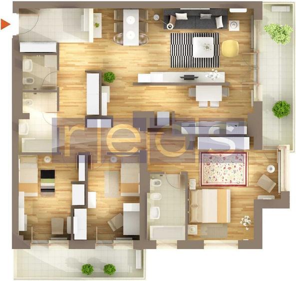 VANZARE APARTAMENT DEOSEBIT 140MP | 4CAMERE | MOBILAT-UTILAT | PARCARE - 11