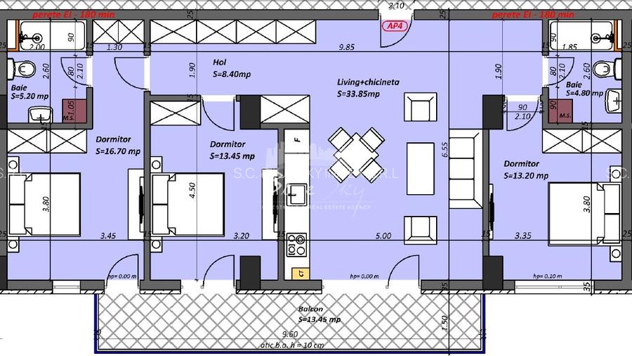 Apartament 4 camere situat in Tomis Plus- Madrid 48 - 4