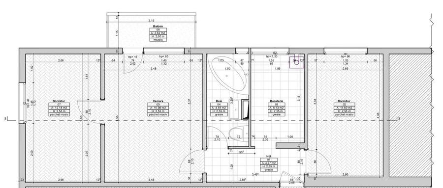 Apartament de 3 camere ( E-S-V )-Astra - 8