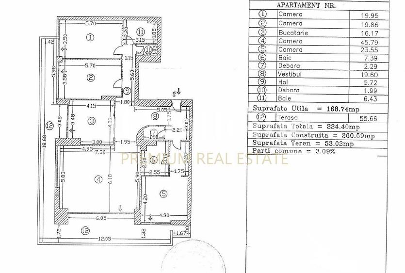 Apartament spectaculos cu 4 camere, mobilat si utilat LUX, 2 parcari, 2 terase - 1