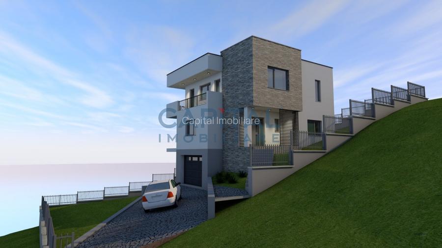 Vila superba, 5 cam, D+P+E, garaj, panorama frumoasa! - 2