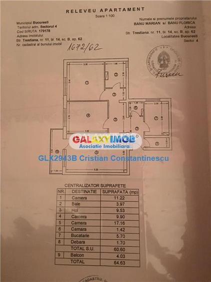 Apartament 3 camere , 65mp , Metrou, Bvd Tineretului, Piata Norilor - 10