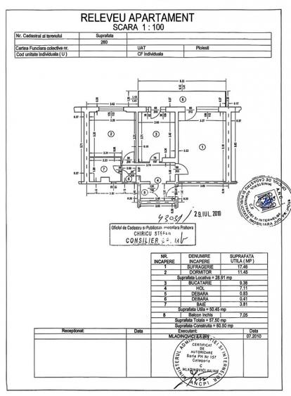 Apartament 2 camere de vanzare – cf 1A, dec, etaj 3/4, Malu Rosu - 11